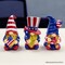 Patriotic Gnome Trio Figurines, 6" Set of Three Garden Statues and July 4th Decoration